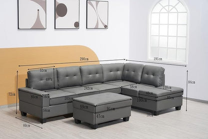 Western Bonded Leather Corner Sofa