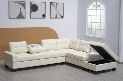 Western Bonded Leather Corner Sofa