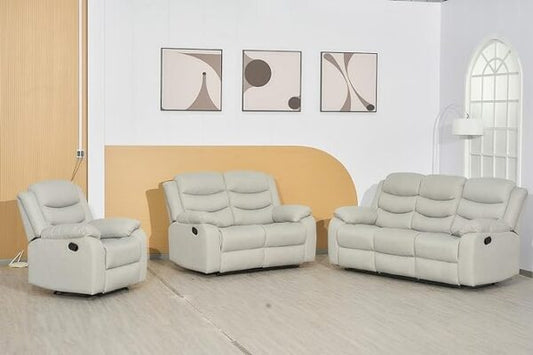 Sorrento Grey Recliner Fabric Sofa