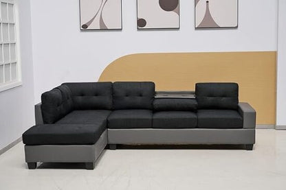 Western Bonded Leather Corner Sofa