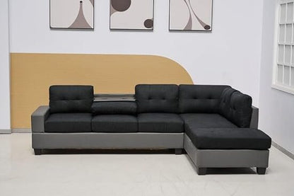 Western Bonded Leather Corner Sofa