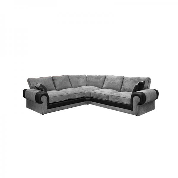 Luxury Grey Jumbo Cord Fabric Sofa