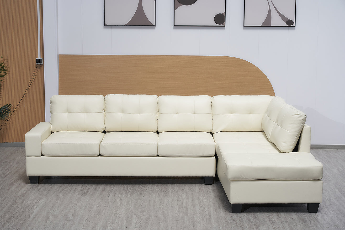 Western Bonded Leather Corner Sofa