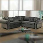grey-plush-velvet-corner-sofa