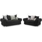 black-suede-sofa-set