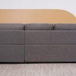 Grey Fabric Corner Sofa Bed F3