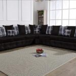 Black Faux Leather Corner Sofa 280cm