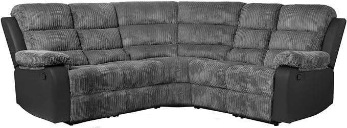 Black and Grey Jumbo Cord Sofa