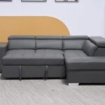 Modern Design Grey Bonded Leather Sofa