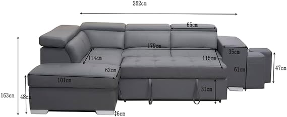 Modern Design Grey Bonded Leather Sofa